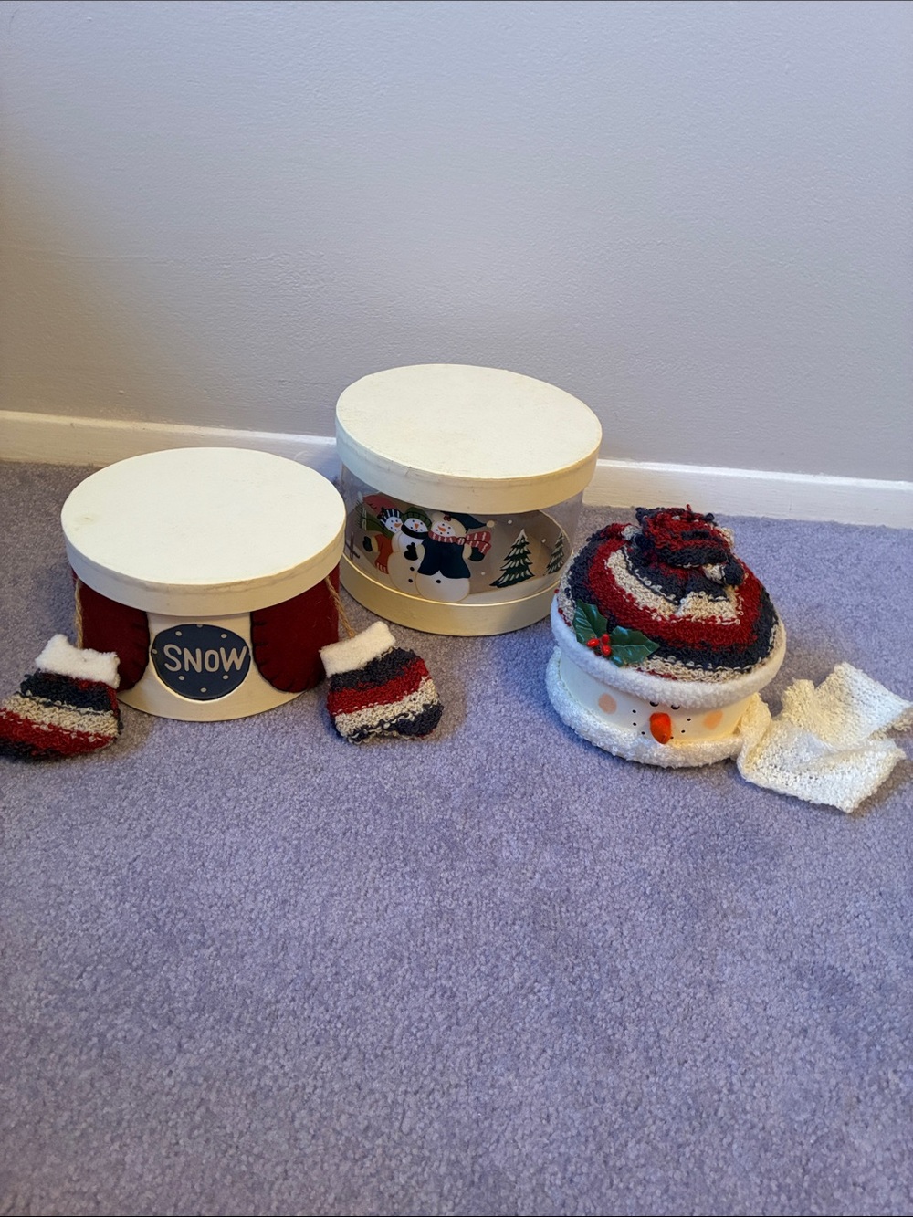 Festive Snowman Stackable Boxes - Picture 2 of 10